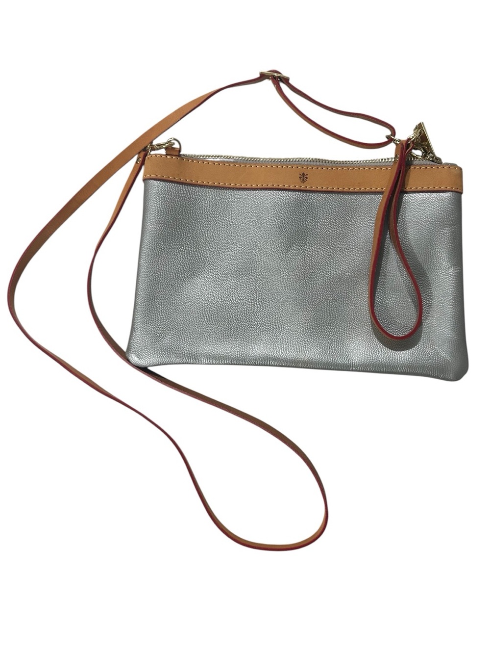 Garuglieri Italy Convertible Crossbody Clutch Leather Wristlet Bag Medium